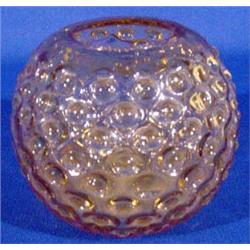 Lot 408: Amber Hobnail Rose Bowl