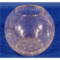 Lot 410: Czech Crackle Glass Rose Bowl