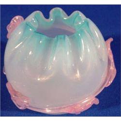 Lot 412: Bohemian Glass Rose Bowl