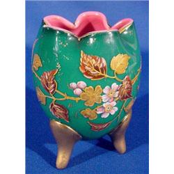 Lot 415: Victorian Cased Glass Egg Style Rose Bowl