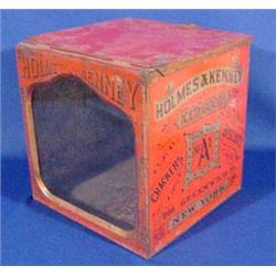 Lot 418: Holmes & Kenney Biscuit Advertising Tin