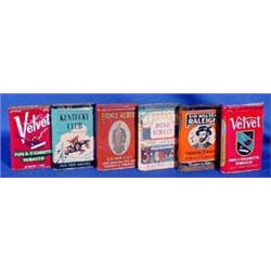 Lot 420: Lot of Six (6) Pipe Tobacco Advertising Pocket Tins