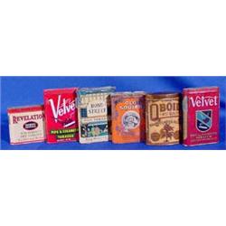Lot 421: Lot of Six (6) Pipe Tobacco Advertising Pocket Tins