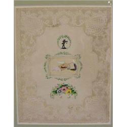 Lot 424: Handmade Heart in Hand Valentine with Dresden Paper