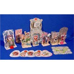 Lot 428: Lot of Mechanical and Flat Victorian Valentines