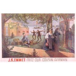 Lot 455: German Immigrant Litho of Ellis Island