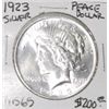 Image 1 : 1923 PEACE SILVER DOLLAR RED BOOK VALUE IS $200.00 *EXTREMELY RARE MS-65 HIGH GRADE*!!