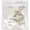 Image 2 : 1913-D TYPE 1 BUFFALO NICKEL RED BOOK VALUE IS $40.00 *RARE 1ST YEAR BUFFALO EXTRA FINE GRADE*!!