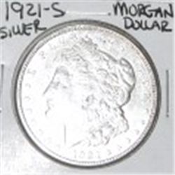 1921-S MORGAN SILVER DOLLAR *RARE MS HIGH GRADE* SILVER DOLLAR CAME OUT OF SAFE!!