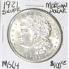 Image 1 : 1921 MORGAN SILVER DOLLAR RED BOOK VALUE IS $100.00 *RARE MS-64 HIGH GRADE* DOLLAR CAME OUT OF SAFE!