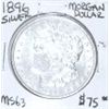 Image 1 : 1896 MORGAN SILVER DOLLAR RED BOOK VALUE IS $75.00 *RARE MS-63 HIGH GRADE*
