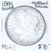 Image 1 : 1884 MORGAN SILVER DOLLAR RED BOOK VALUE IS $70.00 *RARE MS-63 HIGH GRADE*