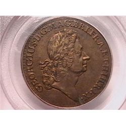 1723 Rosa Americana Two Pence AU50 PCGS. Historic Coin