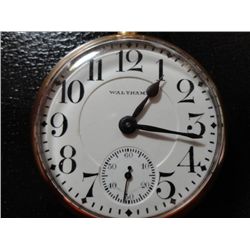 1918 WALTHAM RIVERSIDE RAILROAD POCKET WATCH,19 JEWELS