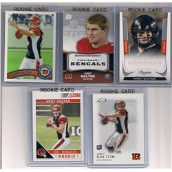 Lot of (5) 2011 Andy Dalton Rookie Cards