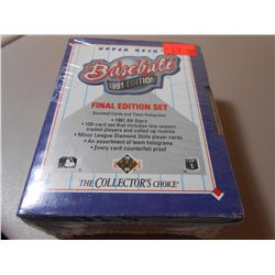 Factory Sealed 1991 Upper Deck Final Edition Baseball Complete 100 Card Set
