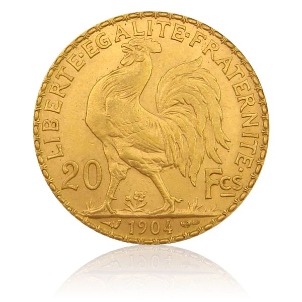 French Rooster Gold Coin