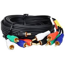 Xtreme 2 Meter (12 Feet) Gold-Plated Component Video Cable, 3 RCA, HDTV