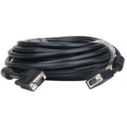 Xtreme 50' 15-pin SVGA (M) to 15-pin SVGA (M) Cable w/Dual Ferrites (Black)