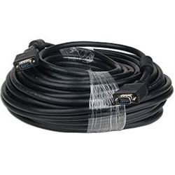 Xtreme 100' 15-pin SVGA (M) to 15-pin SVGA (M) Cable w/Dual Ferrites (Black)