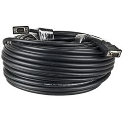 Xtreme 150' 15-pin SVGA (M) to 15-pin SVGA (M) Video Cable w/Dual Ferrites (Black)