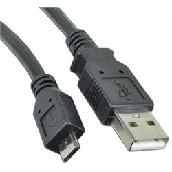 10' USB 2.0 A (M) to USB 2.0 Micro-B (M) Cable (Black)