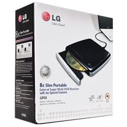 Hitachi/LG GP08LU10 8x DVD RW DL USB 2.0 Slim External Drive