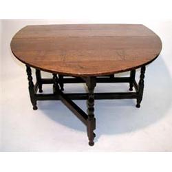 An early 18th century gateleg table