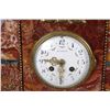 Image 2 : Gorgeous Antique "Hourdeau" 3 Piece Clock SetBeautiful red marble case with brass  ornamentation, ha