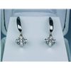 Image 1 : Elegant 14K White Gold Ladies EarringsSet with 10 round brilliant cut diamonds  weighing approx 0.40