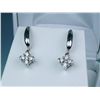 Image 2 : Elegant 14K White Gold Ladies EarringsSet with 10 round brilliant cut diamonds  weighing approx 0.40