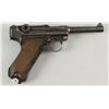 Image 2 : Luger Mdl DWM 1910 Cal 9mm SN:4460Single action semi-auto pistol, 4" barrel,  blue finish with check