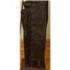 Image 2 : Custom "G S Garcia" Fringed Shotgun ChapsSmooth cocoa brown leather with decorative  fringe, clearly