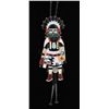 Image 2 : Large Zuni Kachina Bolo Tie by A DewaSet in sterling silver, signed on back,  inlaid semi-precious s