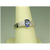 Image 2 : Dazzling 14K White Gold Ladies RingSet with a fine oval Tanzanite weighing  approx 1.00 carat and ch