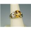 Image 2 : Pleasant 10K Yellow Gold Ladies RingSet with an oval Citrine weighing 3.52 carats  and side diamonds