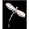 Sterling Silver Inlaid Stones Dragonfly Broachwith semi precious stones,