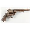 Image 2 : Large Size Pinfire Cal approx 10mm SN:NVSNEngraved revolver with 6" octagon BBL,  checkered wood gri