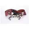 Image 1 : Rough Riders Spurs with Custom StrapsStraps made by the Colorado Saddlery Company