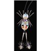 Image 1 : Men's Unique Zuni Spider Bolo TieSet in sterling, high quality design, inlaid  with lapis, turquoise