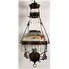 Antique Brass Saloon Lamp From Virginia City, NVConverted to electric, includes milk glass  shade wi