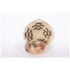 Image 1 : Hopi Polychrome Pot and Papago Basketry TrayThe pot has a traditional geometric design  that is sign