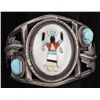 Image 1 : Zuni Inlaid Cuff Bracelet