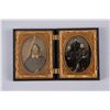 Image 1 : Large Antique Tin TypeOne side is of 3 Gentlemen and the other is  of one older Lady; all in a beaut