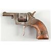 Image 1 : Open Top Mdl Spur Trigger Cal .22 SN:150Early open top revolver with folding spur  trigger, aged woo