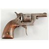 Image 2 : Open Top Mdl Spur Trigger Cal .22 SN:150Early open top revolver with folding spur  trigger, aged woo