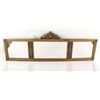 Image 1 : Medium Victorian Parlor MirrorRaised decorative mirror with beveled glass  insert, shabby chic condi