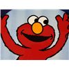 Image 2 : Elmo Throw Hands Up Orig Cel Animation Background Art