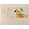 Image 2 : Orig Fred Flintstone Animation Cel Drawing Laying Down