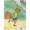 Image 2 : Winnie the Pooh Lobby Card Christopher Robin Framed Cel